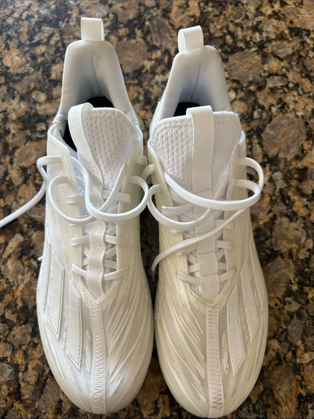 Adidas Adizero Electric Speed Football Cleats Triple White Mens 9.5 GX5413 NEW
